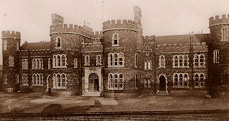 Postcard of Northampton drill hall